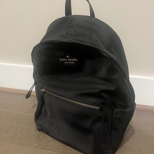 Kate Spade Black Chelsea Nylon Large Backpack